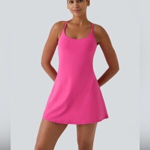 HALARA Hot Pink Teardrop Back Dress